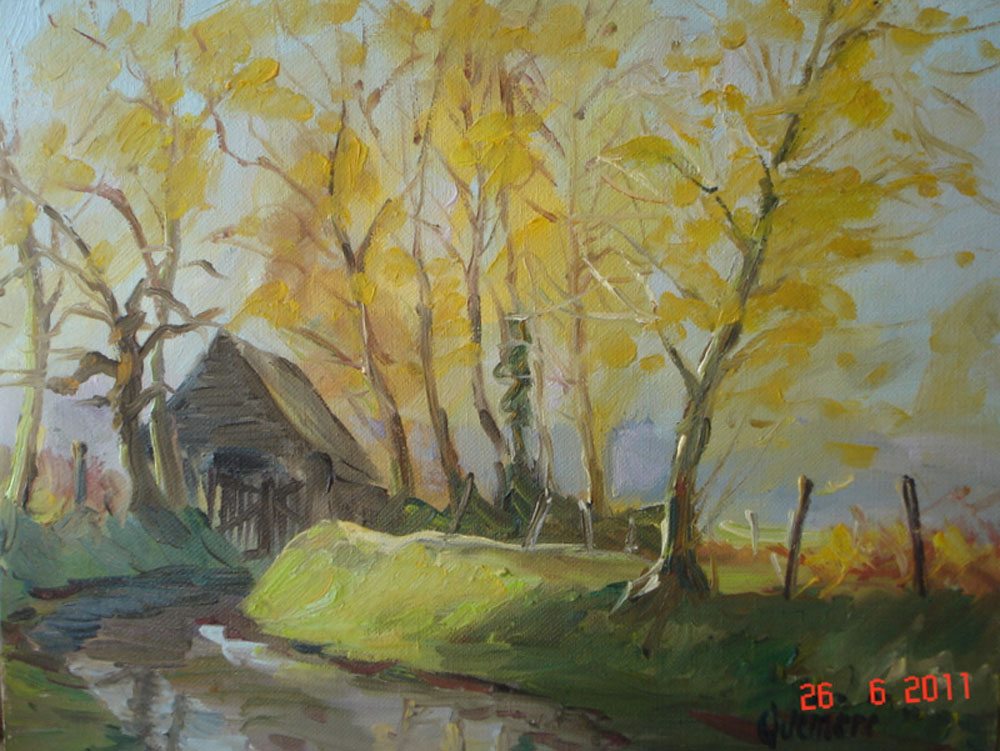 Paysage d'automne (35×27cm)